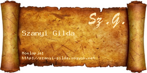 Szanyi Gilda névjegykártya